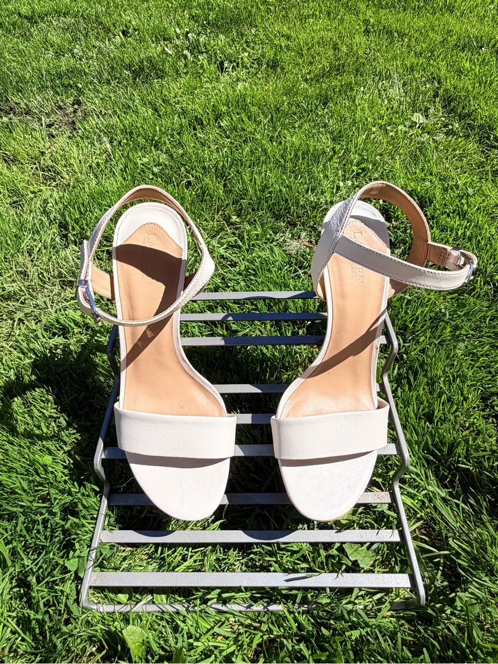 Lauren Ralph Lauren Women's Open-Toe Ankle Strap Sandals in Light Beige